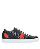 LEATHER CROWN Damen Low Sneakers & Tennisschuhe Farbe Schwarz Gr��e 7