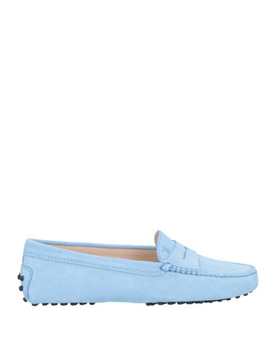 Tod's Woman Loafers Light Blue Size 8 Soft Leather