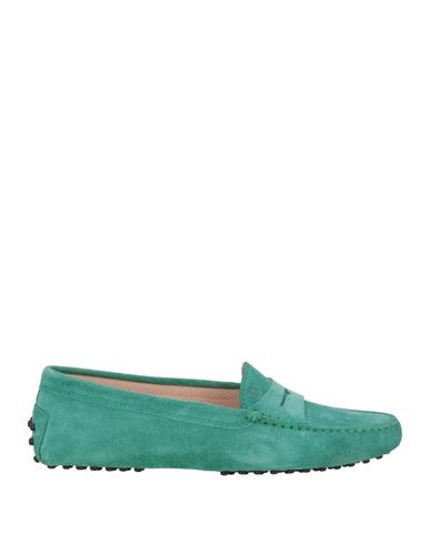 Tod's Woman Loafers Turquoise Size 8 Soft Leather In Blue