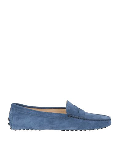 Tod's Woman Loafers Navy Blue Size 10 Leather