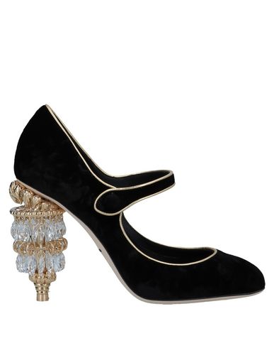 Dolce & Gabbana Woman Pumps Black Size 6.5 Viscose, Lambskin, Silk