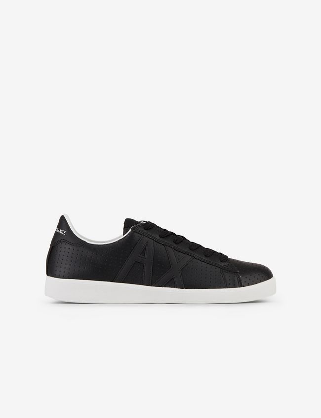 Armani Exchange Sneakers Nero Bovino, Poliuretano