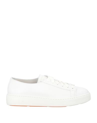 Santoni Woman Sneakers White Size 5 Leather In White