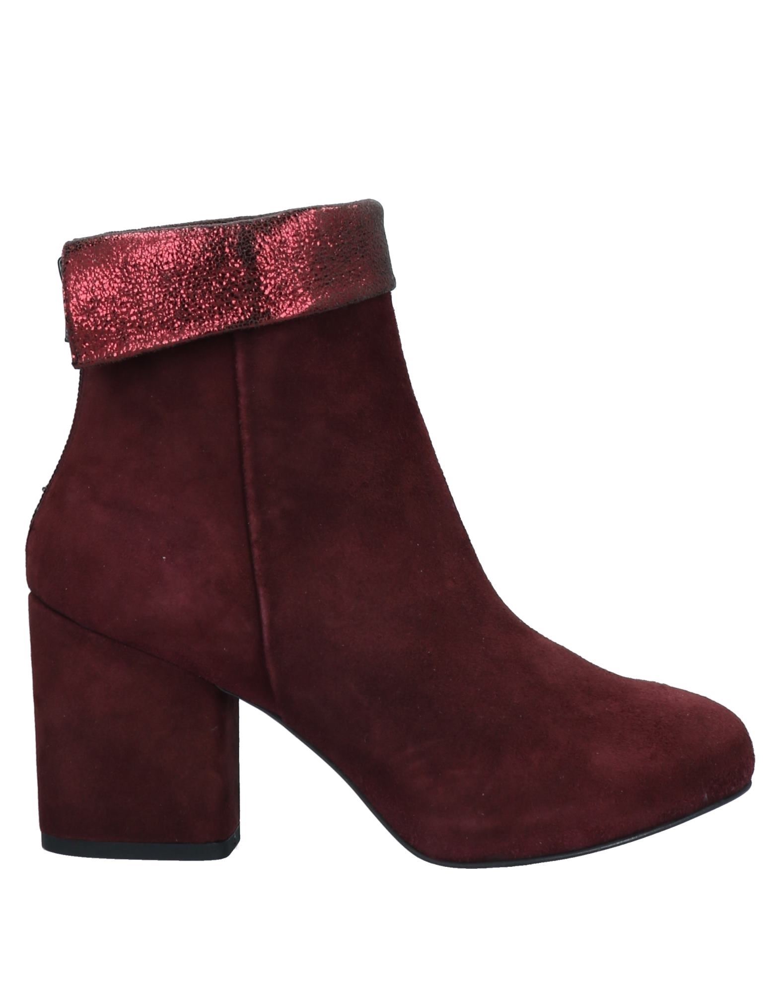 Silvia Rossini Ankle Boots In Maroon