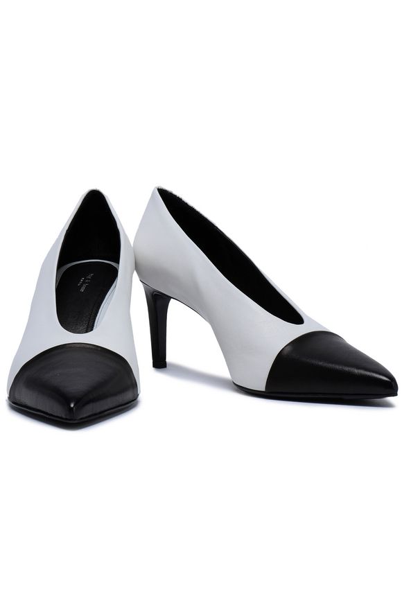 bone leather pumps