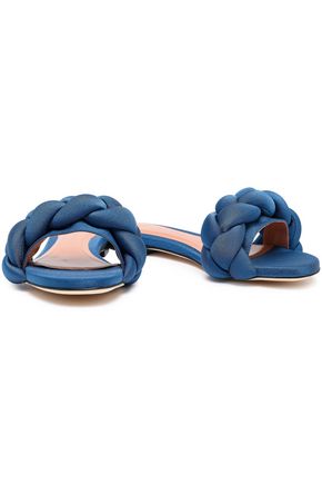 womens braided slides