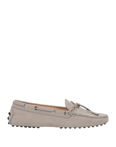 Shop Tod's Woman Loafers Grey Size 7 Leather