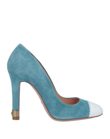 Elisabetta Franchi Woman Pumps Pastel Blue Size 10 Soft Leather