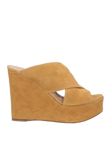 Shop Sergio Rossi Woman Sandals Camel Size 8 Goat Skin In Beige