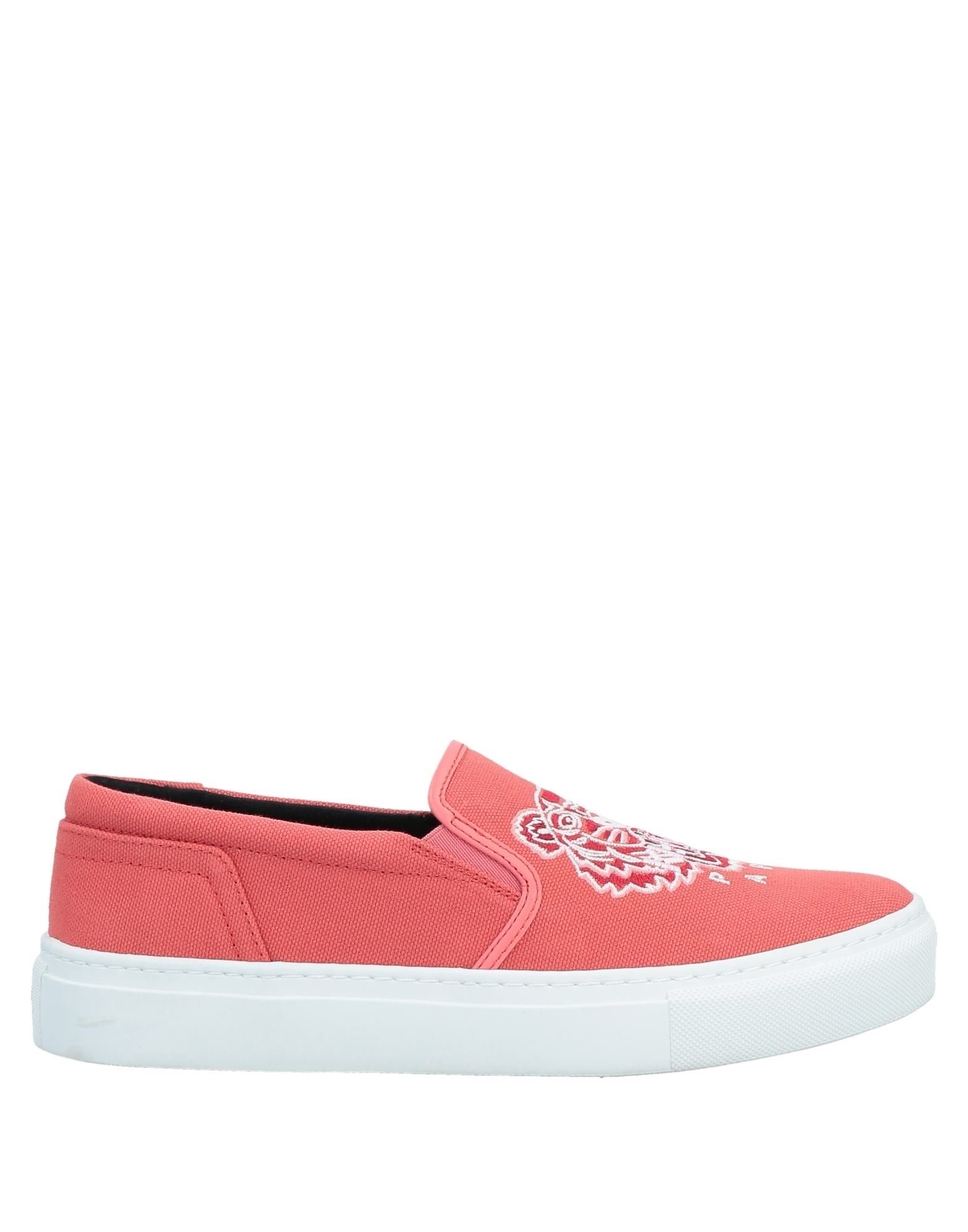 Kenzo Woman Sneakers Coral Size 10 Cotton In Red