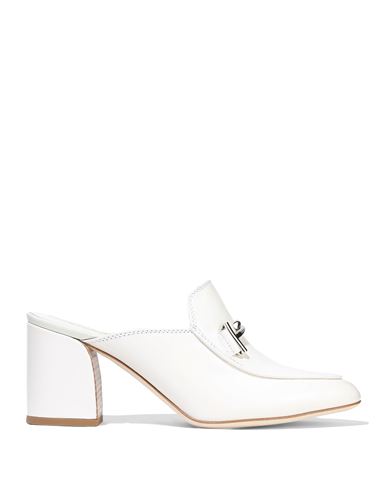 Shop Tod's Woman Mules & Clogs White Size 4.5 Leather
