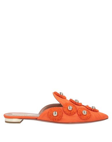 Aquazzura Woman Mules & Clogs Orange Size 5 Textile Fibers