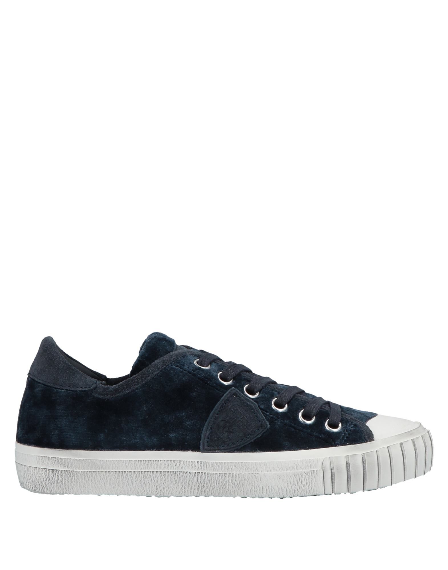 Shop Philippe Model Woman Sneakers Midnight Blue Size 7 Textile Fibers
