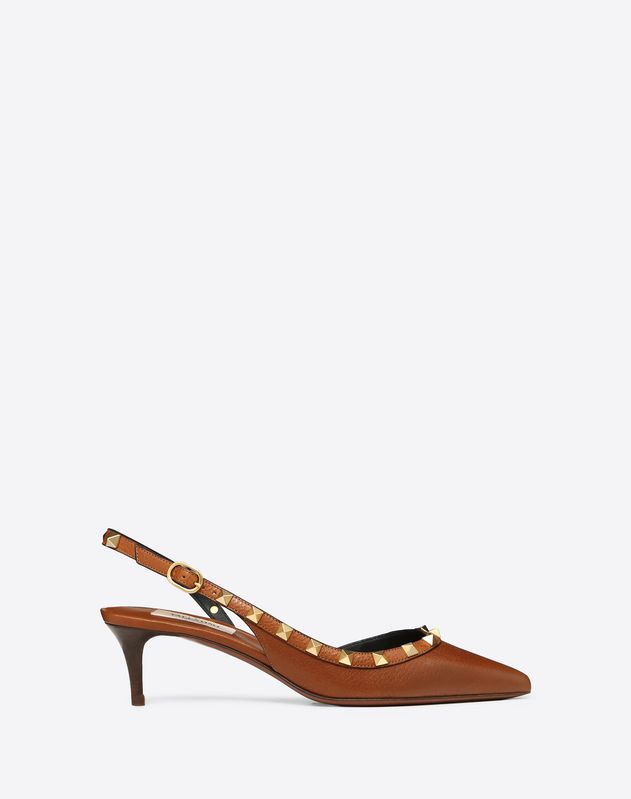 valentino rockstud 50 leather slingback pump