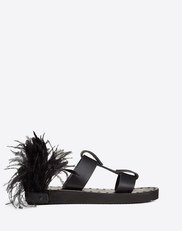 valentino feather sandals