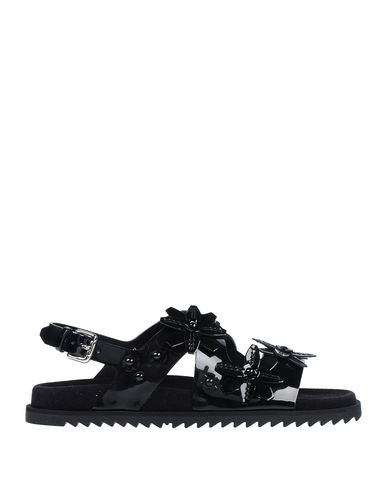 Woman Sandals Black Size 5 Leather