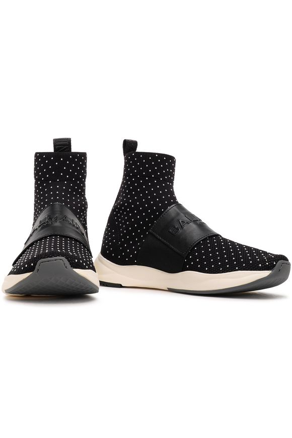 balmain knit sneakers