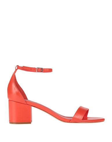 SCHUTZ SCHUTZ WOMAN SANDALS RED SIZE 6 SOFT LEATHER 