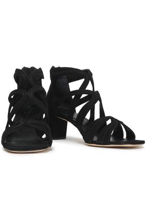 Click to view more detailed imagery on our partner's website Sandro Woman Aliza Suede Sandals Black