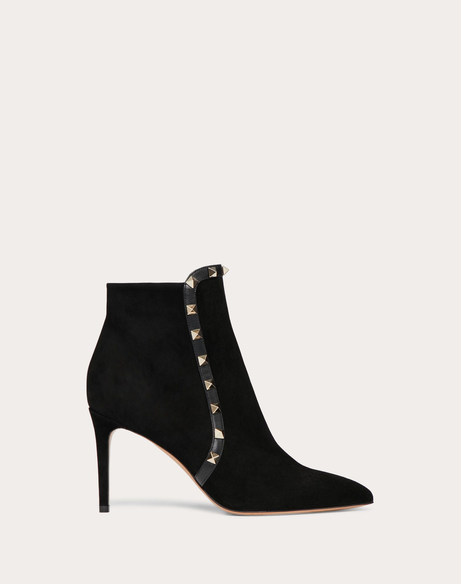 valentino rockstud suede ankle boots