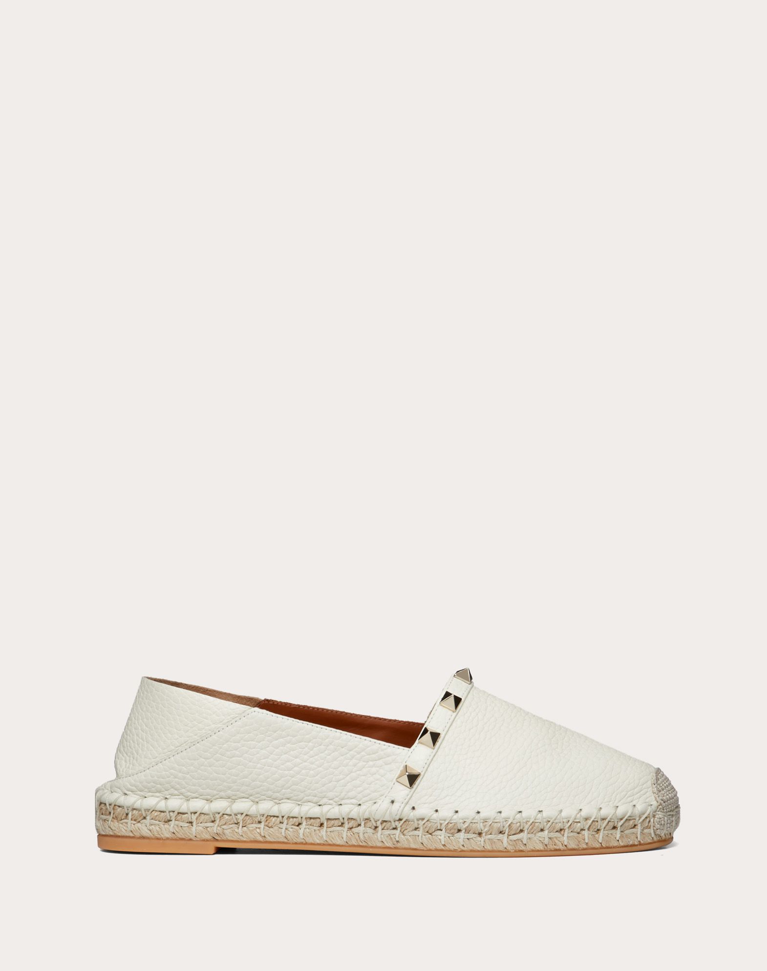 Rockstud雙粒面小牛皮帆布鞋