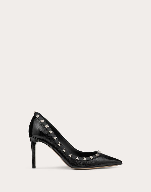 valentino black studded heels