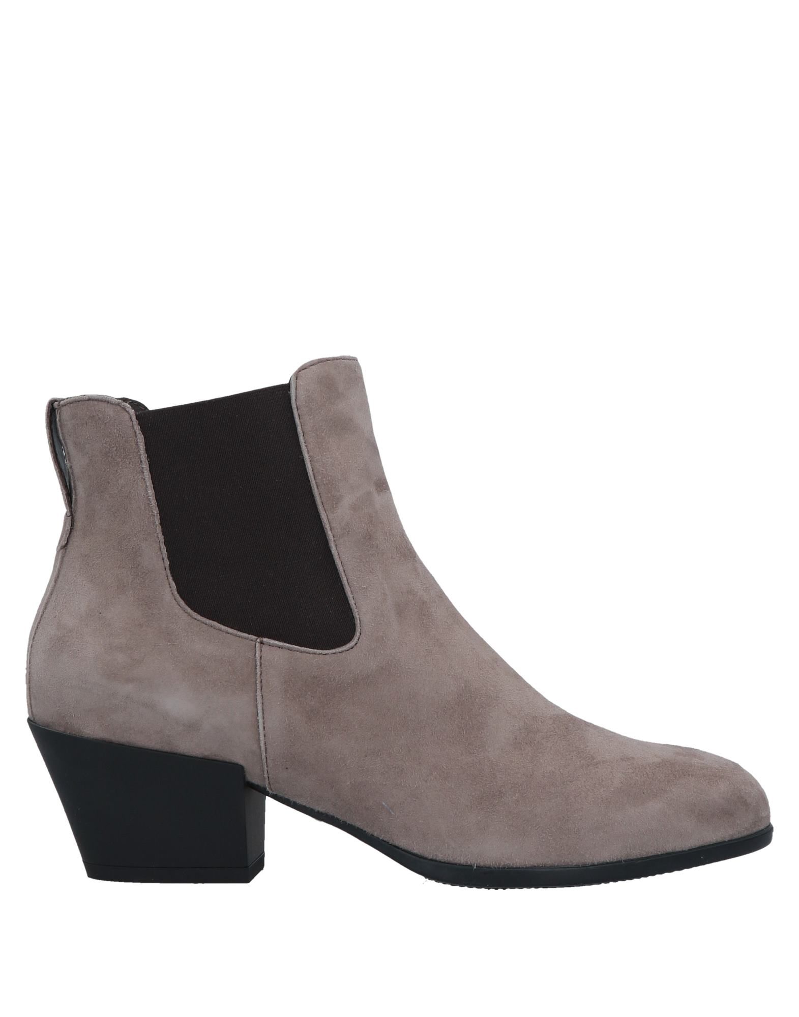 Shop Hogan Woman Ankle Boots Dove Grey Size 7 Soft Leather