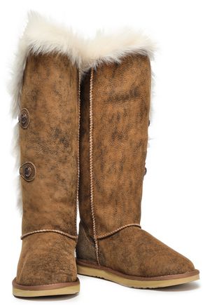 Australia Luxe Collective Woman Burnished Shearling Boots Camel
