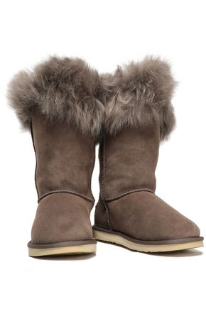 Australia Luxe Collective Foxy Shearling Boots In Taupe