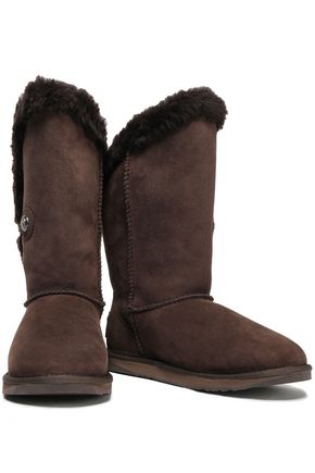 Australia Luxe Collective Woman Shearling Boots Chocolate