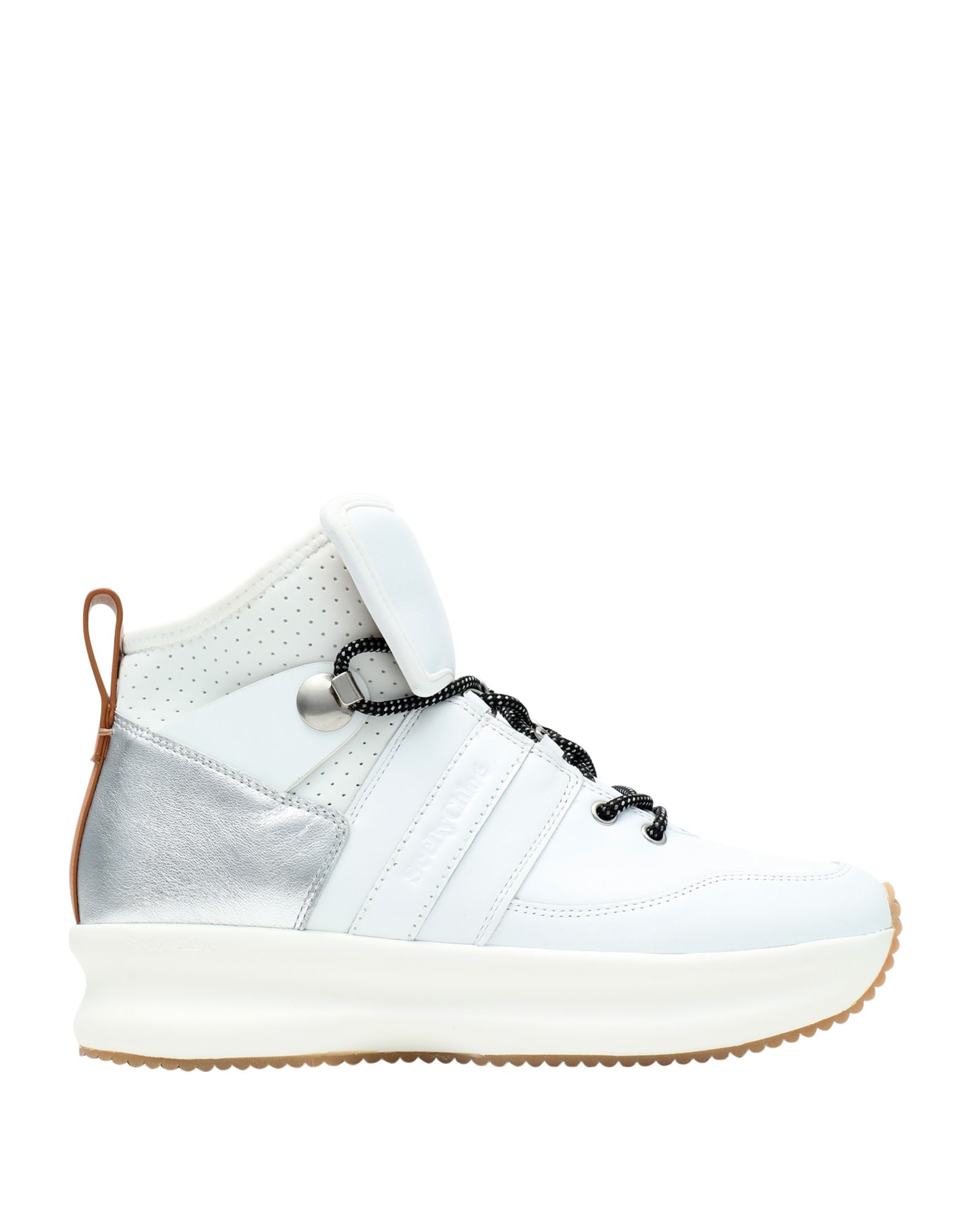 SEE BY CHLOÉ SEE BY CHLOÉ WOMAN SNEAKERS WHITE SIZE 9 SOFT LEATHER, TEXTILE FIBERS,11671027XV 9