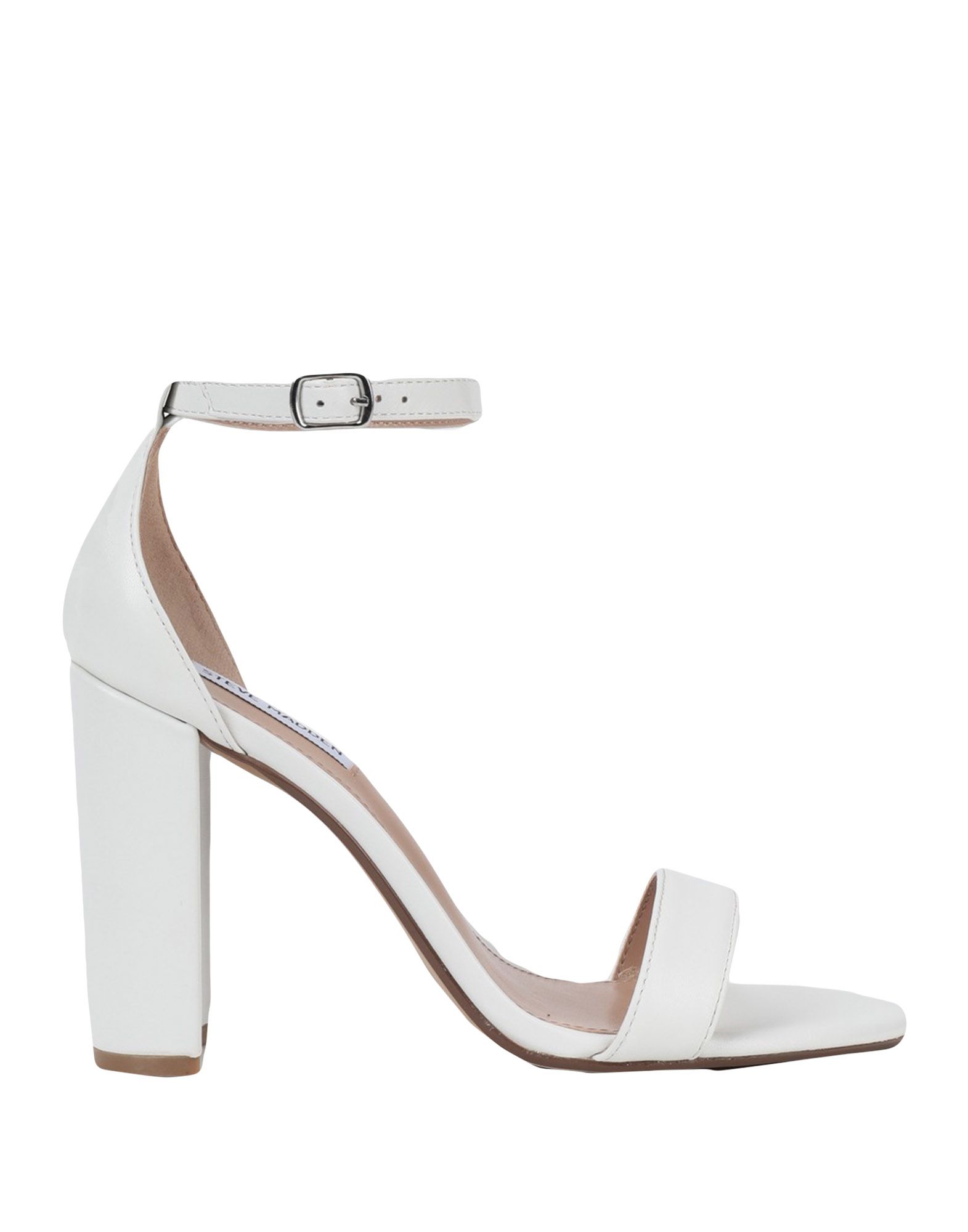 Shop Steve Madden Carrson Woman Sandals White Size 10 Soft Leather