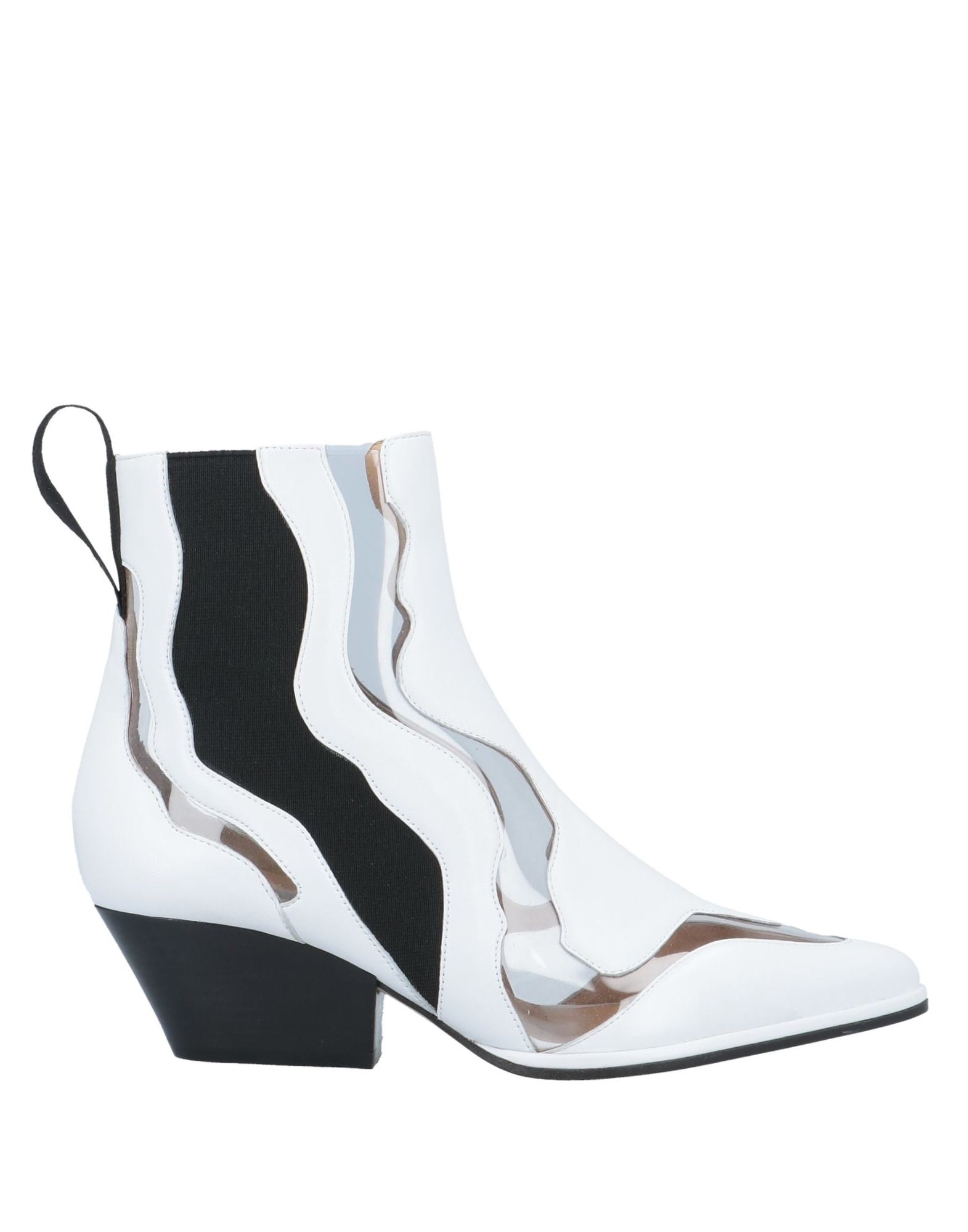 Shop Sergio Rossi Woman Ankle Boots White Size 6 Leather, Rubber
