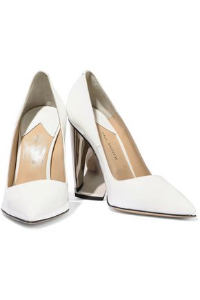 Click to view more detailed imagery on our partner's website Paul Andrew Woman Lotta 105 Patent-Leather Pumps White