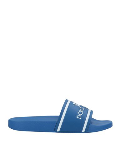 Dolce & Gabbana Man Sandals Blue Size 8 Rubber