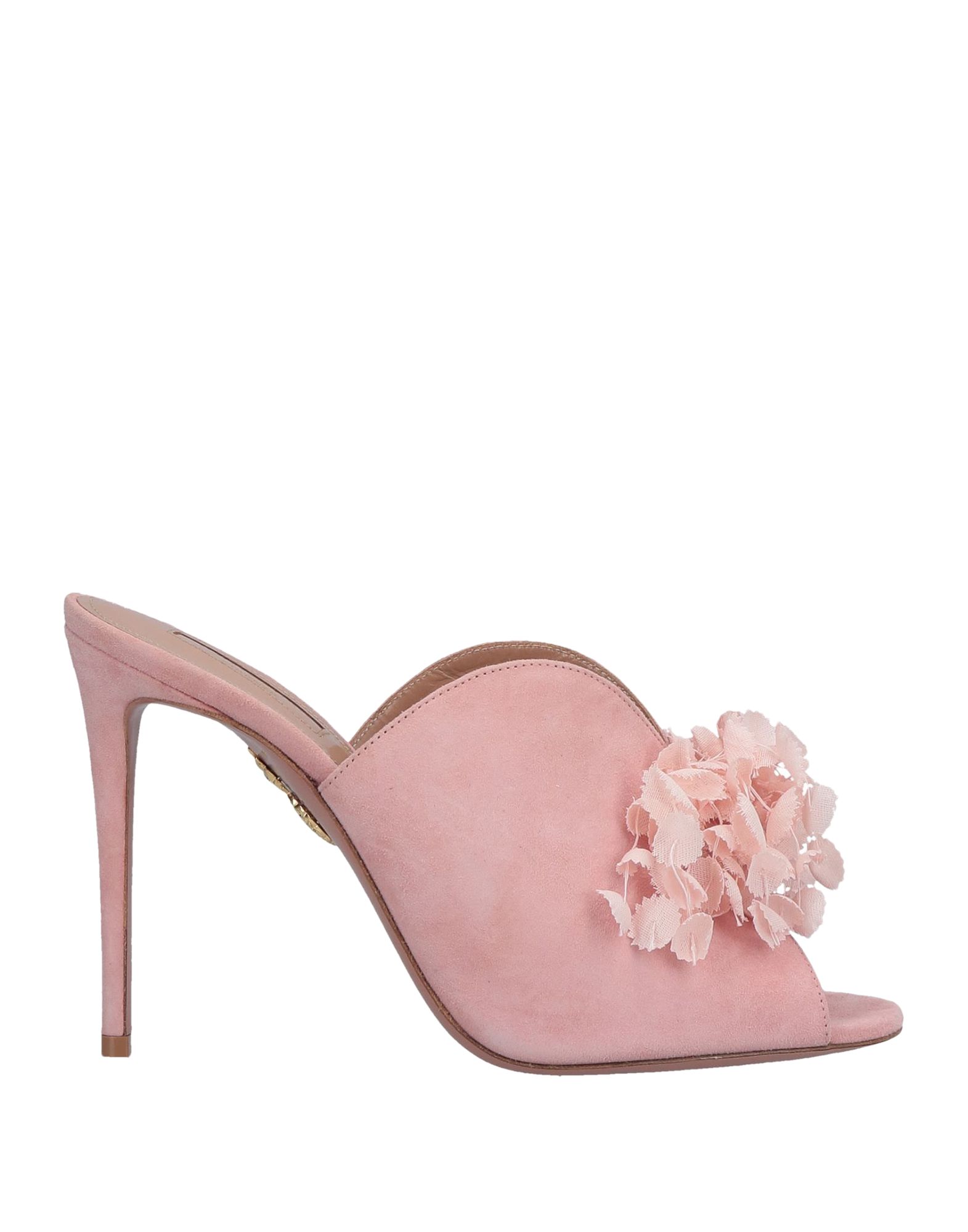 Shop Aquazzura Woman Sandals Light Pink Size 6.5 Soft Leather