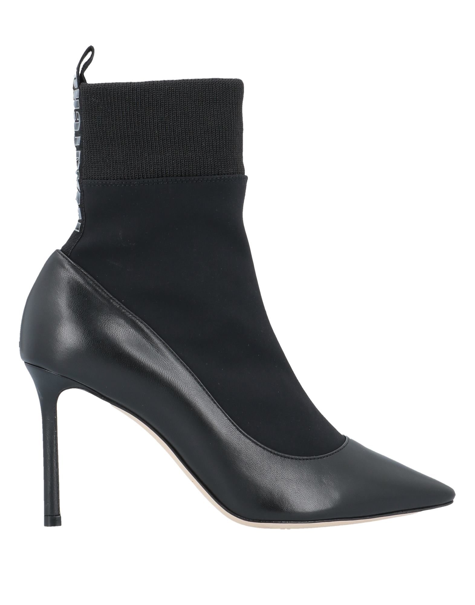 Shop Jimmy Choo Woman Ankle Boots Black Size 6 Soft Leather, Textile Fibers