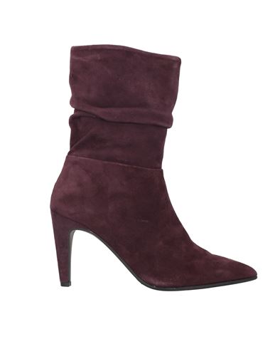 Elvio Zanon Woman Ankle Boots Deep Purple Size 10 Soft Leather