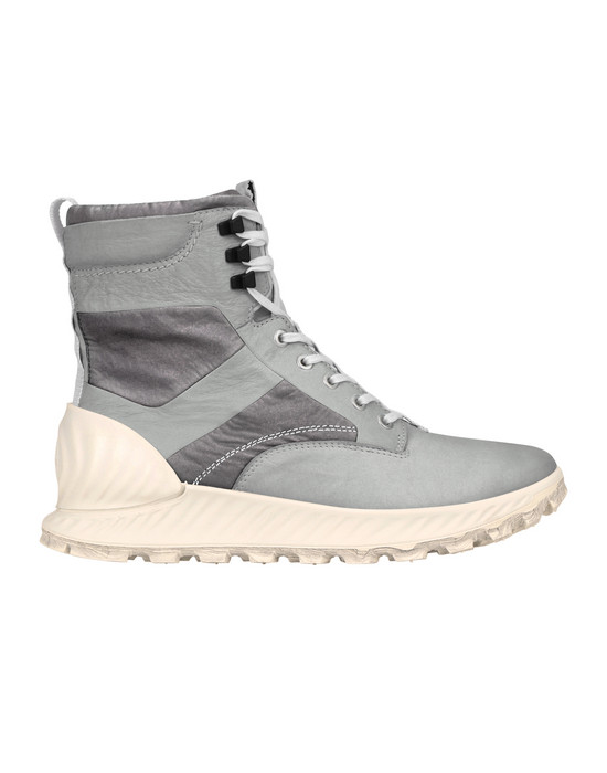 Sold out - STONE ISLAND S0695 GARMENT DYED LEATHER EXOSTRIKE BOOT CON DYNEEMA® Shoe. Man Dust Gray