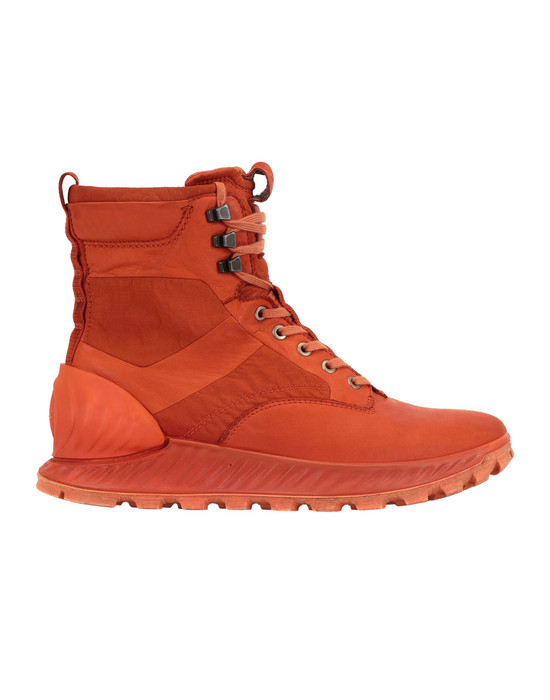 Sold out - STONE ISLAND S0695 GARMENT DYED LEATHER EXOSTRIKE BOOT CON DYNEEMA® Shoe. Man Orange