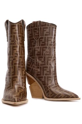 Fendi Woman Printed Coated-canvas Boots 