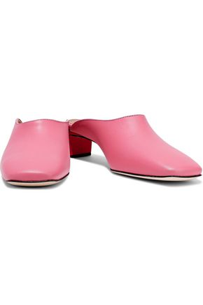 ATP ATELIER TASSO 45 TWO-TONE LEATHER MULES,3074457345624089665