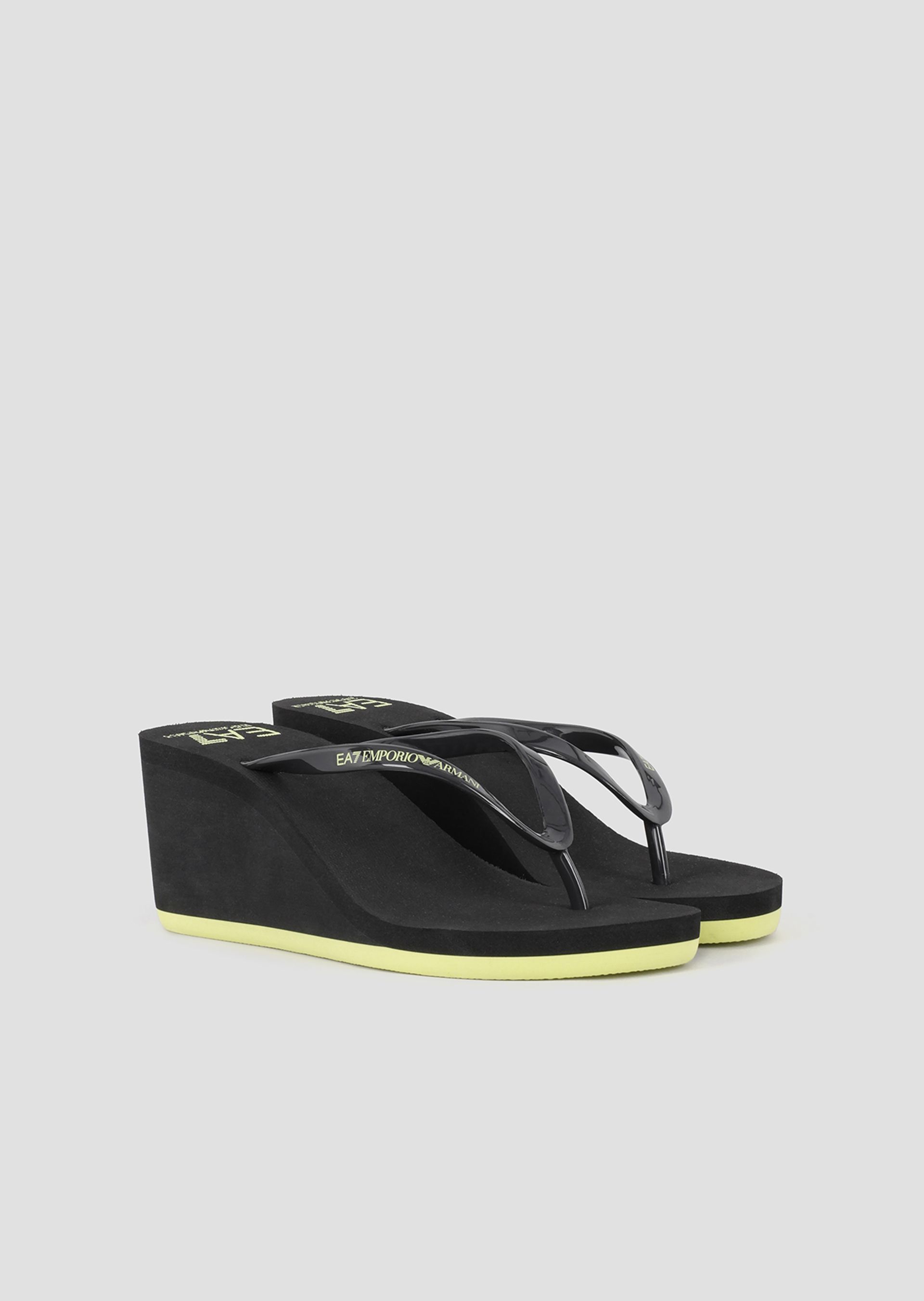 armani wedge flip flops