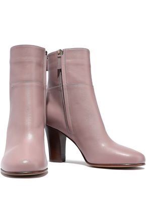 Click to view more detailed imagery on our partner's website Valentino Garavani Lovestud Leather Ankle Boots In Antique Rose