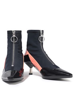 color block ankle boots