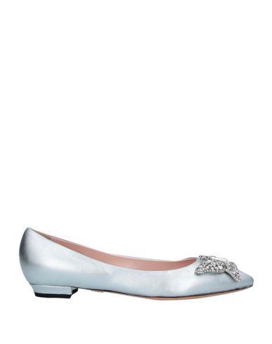 Aruna Seth Woman Ballet Flats Silver Size 6.5 Soft Leather