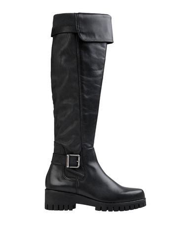 Shop Fabbrica Dei Colli Woman Boot Black Size 7 Soft Leather, Textile Fibers