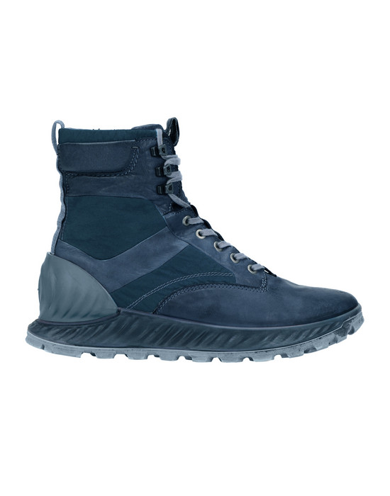 Sold out - STONE ISLAND S0695 GARMENT DYED LEATHER EXOSTRIKE BOOT CON DYNEEMA® Shoe. Man Avio Blue