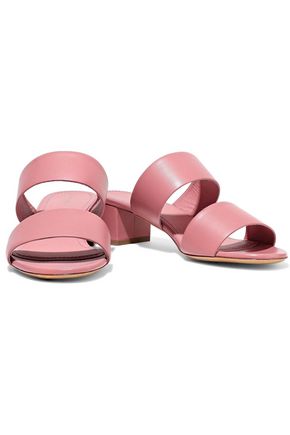 Click to view more detailed imagery on our partner's website Mansur Gavriel Woman Leather Mules Blush