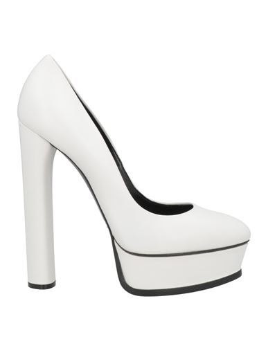 Casadei Woman Pumps White Size 11 Leather